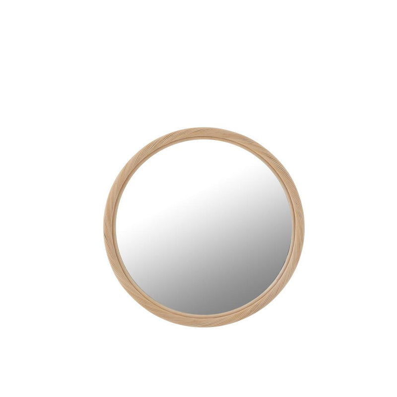 Spiegel Naturel Mirror Rond Naturel 3.5x66.5x66.5 cm-Spiegels-J-Line