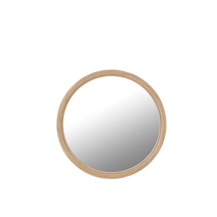 Spiegel Naturel Mirror Rond Naturel 3.5x66.5x66.5 cm-Spiegels-J-Line