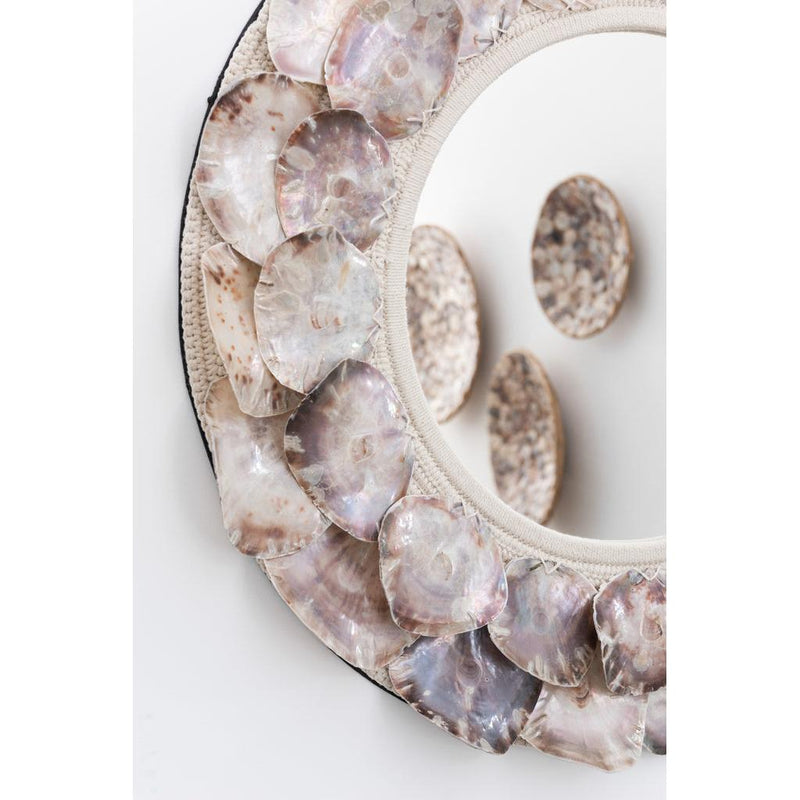 Spiegel Naturel Shell 69 cm 69x69x9 cm-Spiegels-J-Line