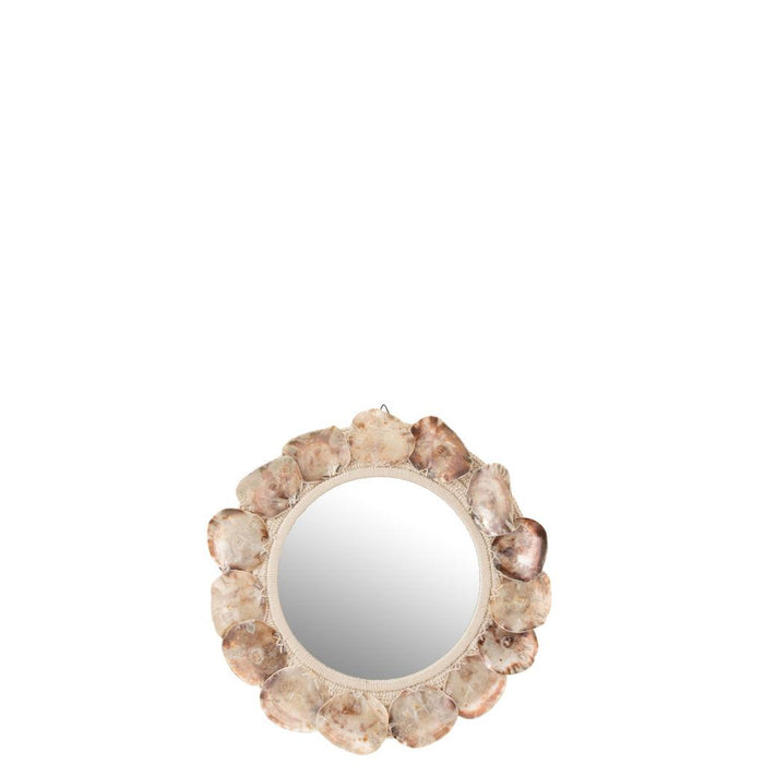 Spiegel Naturel Shell 69 cm 69x69x9 cm-Spiegels-J-Line