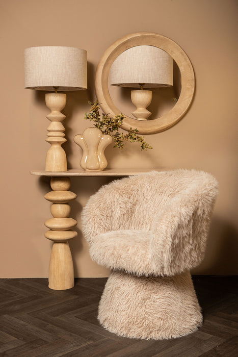 Spiegel Noam Mangohout Beige 70 cm