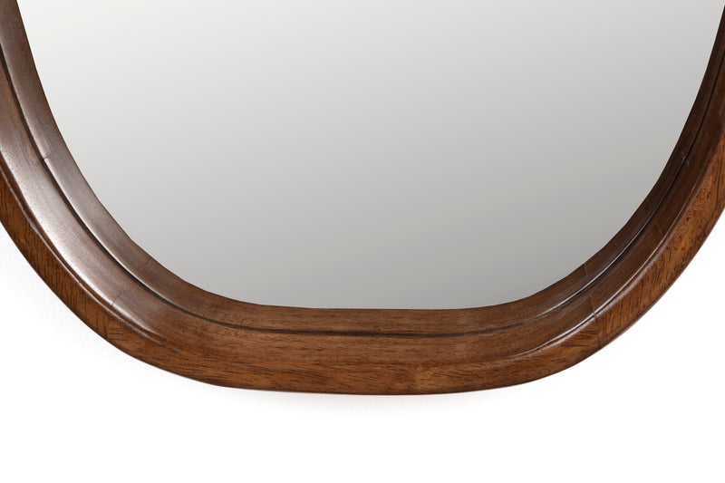 Spiegel Nyko L Rubber hout Beige 120x40 cm-Spiegels-Creating Home