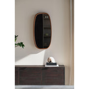 Spiegel Nyko M Rubber hout Beige 80x40 cm-Spiegels-Creating Home
