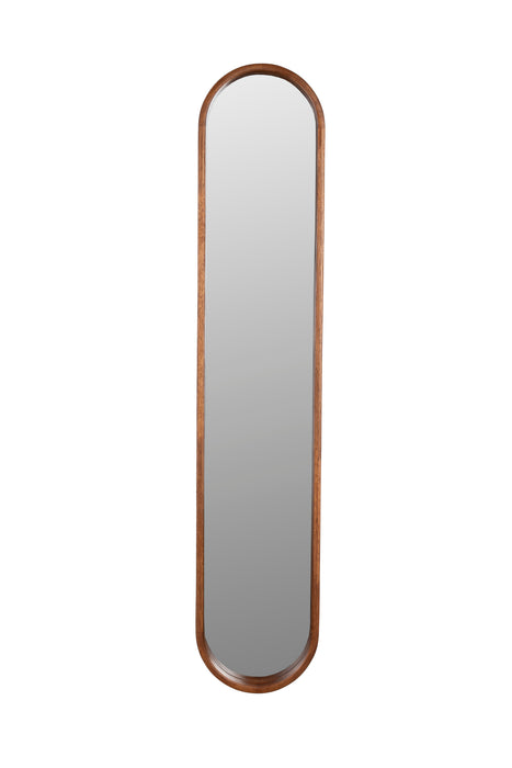 Spiegel Nyko Oval Rubber hout Beige 120x24 cm-Spiegels-Creating Home