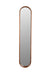 Spiegel Nyko Oval Rubber hout Beige 120x24 cm-Spiegels-Creating Home