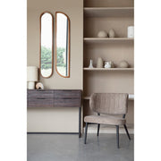 Spiegel Nyko Oval Rubber hout Beige 120x24 cm-Spiegels-Creating Home