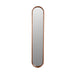 Spiegel Nyko Oval Rubber hout Beige 120x24 cm-Spiegels-Creating Home