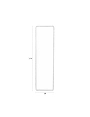 Spiegel Nyko Rectangle L Rubber hout Beige 120x34 cm-Spiegels-Creating Home