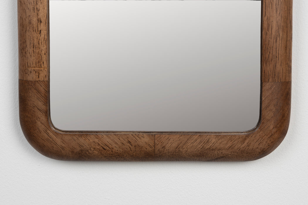 Spiegel Nyko Rectangle M Rubberhout Beige 120x26 cm-Spiegels-Creating Home