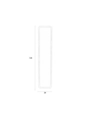 Spiegel Nyko Rectangle M Rubberhout Beige 120x26 cm-Spiegels-Creating Home