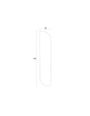 Spiegel Nyko Rubberhout Beige 120x26 cm-Spiegels-Creating Home