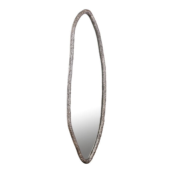 Spiegels Paislie Nickel Organic Shaped Spiegel Oval