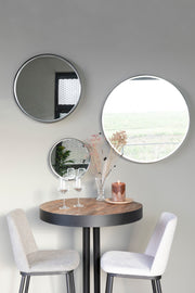Spiegel Raj Large Metaal Zwart Ø75x7.5 cm-Spiegels-Creating Home