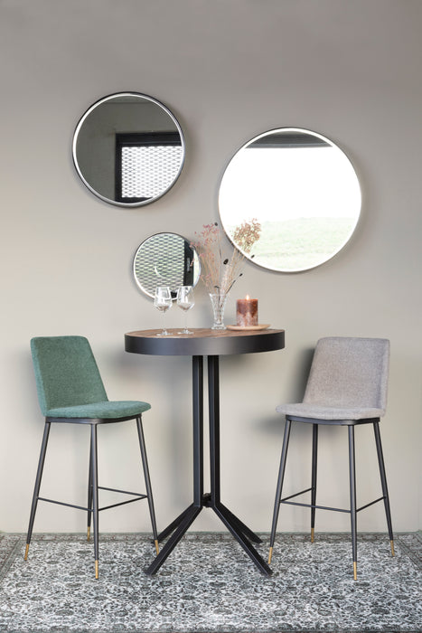 Spiegel Raj Medium Metaal Zwart Ø60x7.5 cm-Spiegels-Creating Home