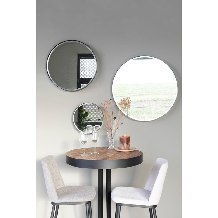 Spiegel Raj Medium Metaal Zwart Ø60x7.5 cm-Spiegels-Creating Home