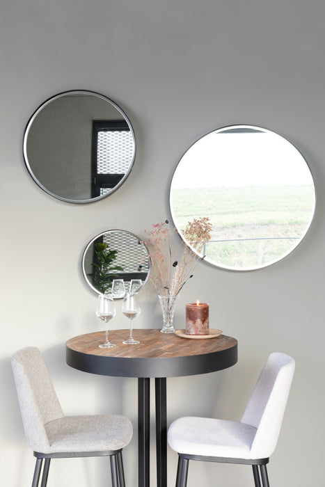 Spiegel Raj Medium Metaal Zwart Ø60x7.5 cm-Spiegels-Creating Home