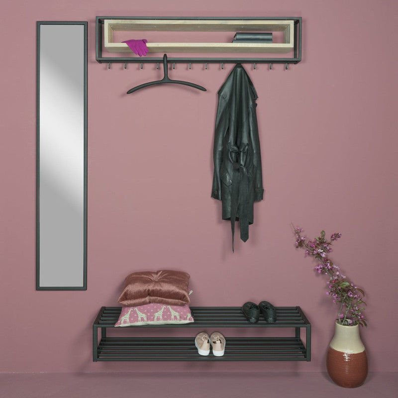 Spiegel SCHOOL Rechthoek Zwart Spinder Design 30x2x160 cm-Spiegels-Spinder