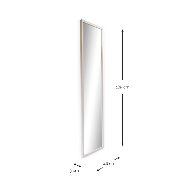 Spiegel SENZA M2 Rechthoek Silky Taupe Spinder Design 46x3x185 cm-Spiegels-Spinder