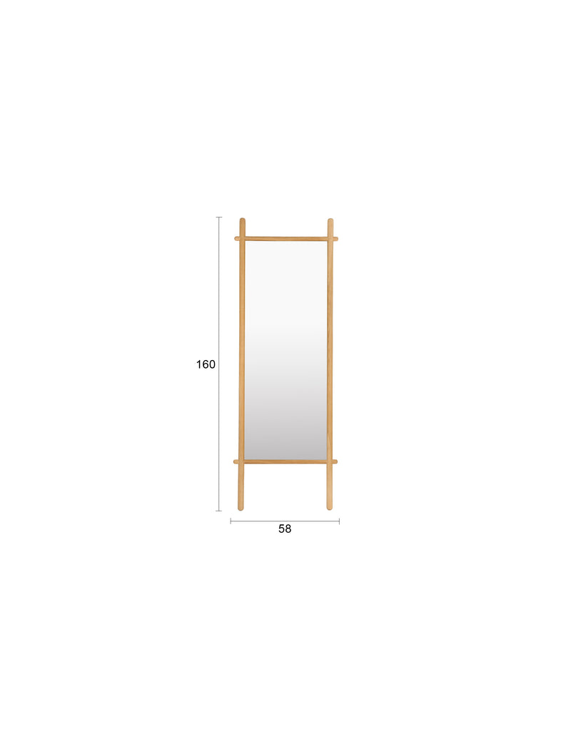 Spiegel Solene Oak hout Naturel 3.6x58 cm-Spiegels-Creating Home