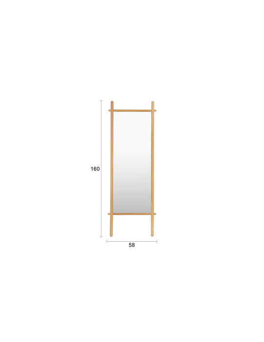 Spiegel Solene Oak hout Naturel 3.6x58 cm-Spiegels-Creating Home