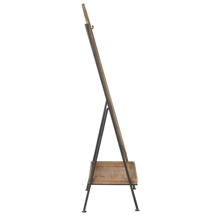 Spiegel Standing + Shelf Metaal | Hout Brown-Spiegels-J-Line