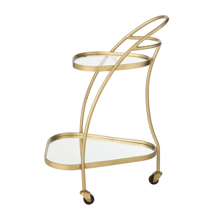 Spiegel Trolley Goud Glas 51x62 cm-Spiegels-J-Line
