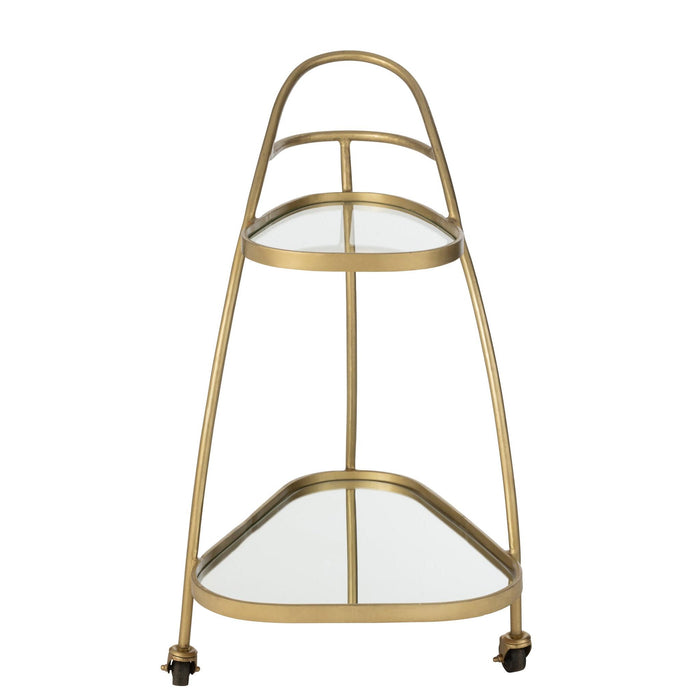 Spiegel Trolley Goud Glas 51x62 cm-Spiegels-J-Line