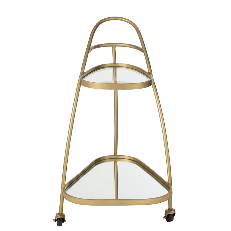Spiegel Trolley Goud Glas 51x62 cm-Spiegels-J-Line