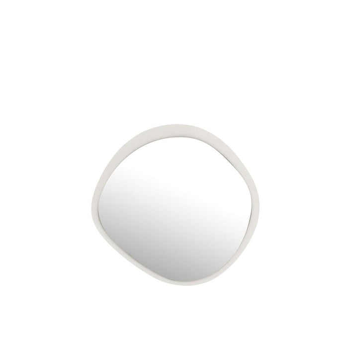 Spiegel Wall Spiegel Rond Metaal/Glas Wit S 4.5x60.5x58 cm-Spiegels-J-Line