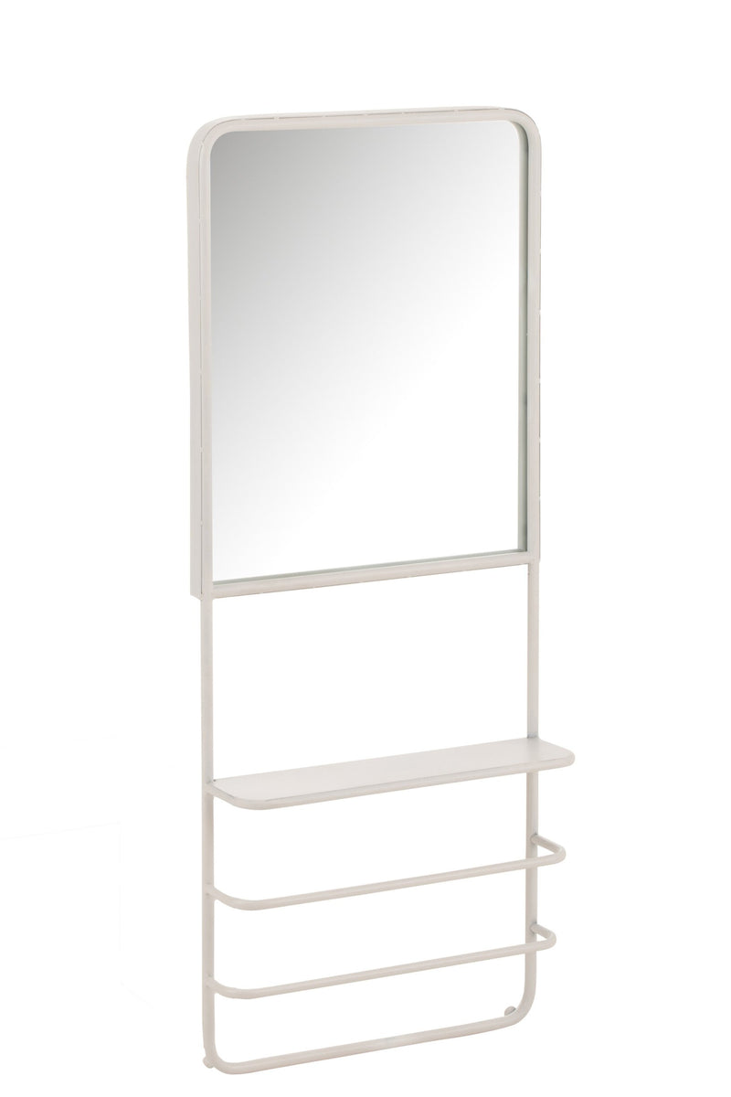 Spiegel Wit Mirror 12x40 cm-Spiegels-J-Line