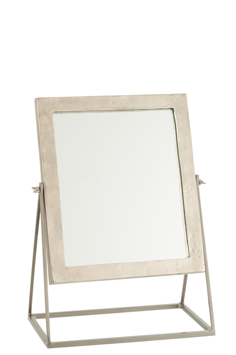 Spiegel Zilver Felt Vierkant 20x34 cm-Spiegels-J-Line