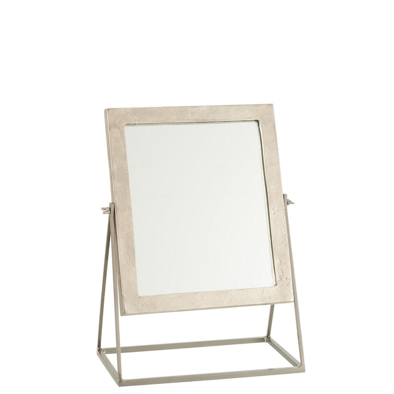 Spiegel Zilver Felt Vierkant 20x34 cm-Spiegels-J-Line