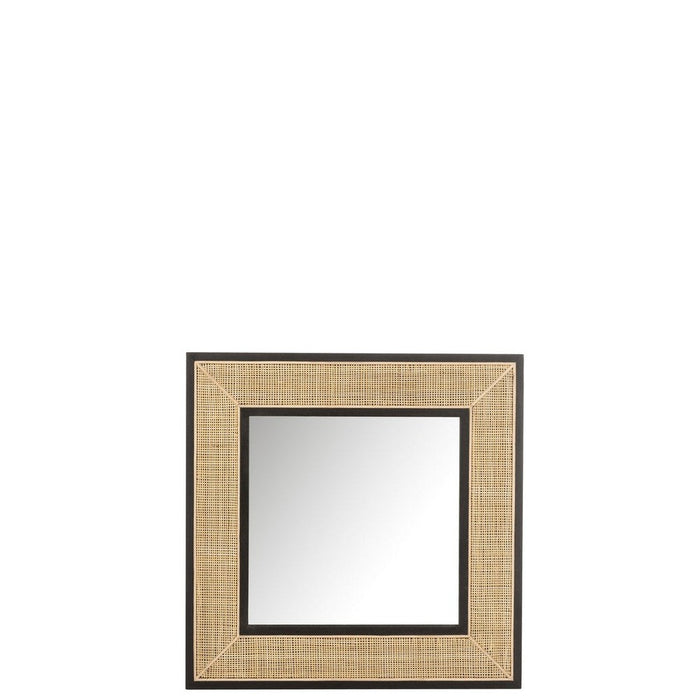 Spiegel Zwart Bayur hout S 3.5x80.5x80.5 cm-Spiegels-J-Line