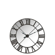 Spiegel Zwart Ijzer 123 cm 123x123x8.5 cm-Klokken-J-Line