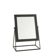 Spiegel Zwart Ijzer Vierkant 20x34 cm-Spiegels-J-Line