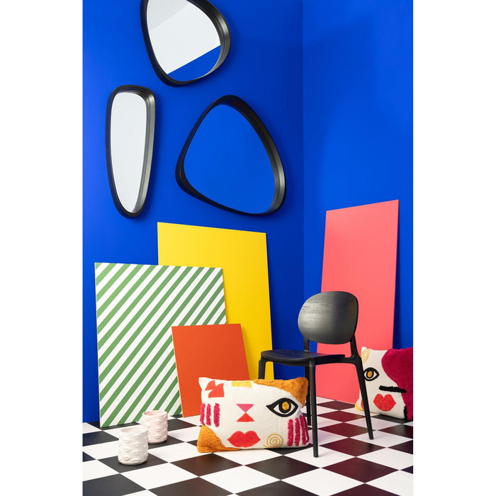 Spiegel Zwart Mdf 89x33 cm-Spiegels-J-Line