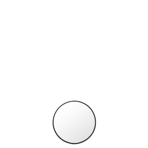 Spiegel Zwart Mdf Rond 50 cm-Spiegels-J-Line