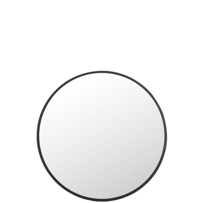 Spiegel Zwart Mirror Rond 110 cm 110x110x2.5 cm-Spiegels-J-Line