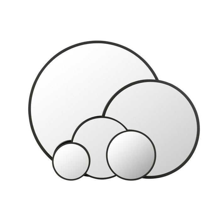 Spiegel Zwart Mirror Rond 110 cm-Spiegels-J-Line