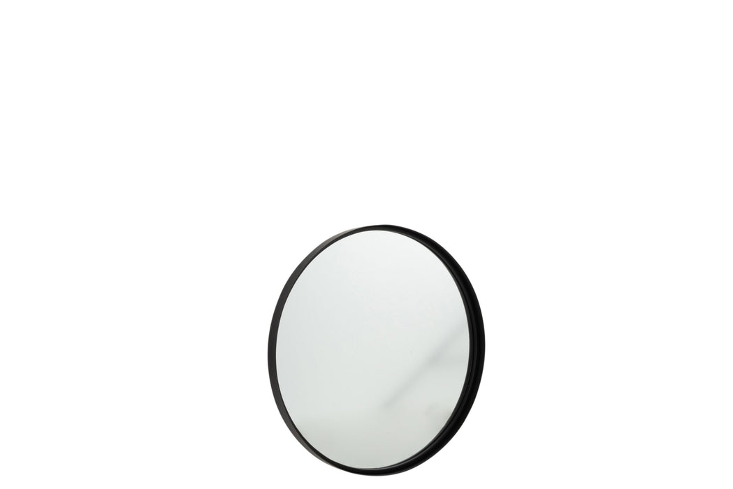 Spiegel Zwart Mirror Rond 60 cm 60x60x4 cm-Spiegels-J-Line