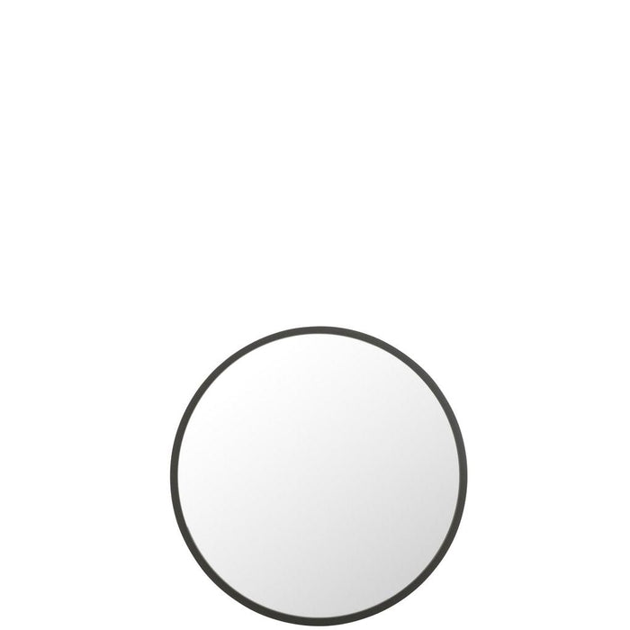 Spiegel Zwart Mirror Rond 80 cm 80x80x2.5 cm-Spiegels-J-Line
