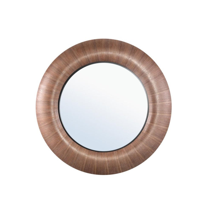 Spiegels Gezzy Naturel Houten Fineer Spiegel Thick Frame Rnd-Spiegels-PTMD