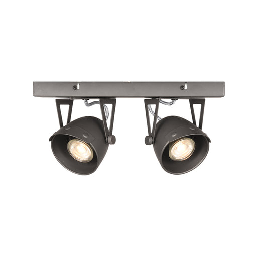 Spot Cap Burned Steel Metaal 2-Lichts 32x10x14 cm-Spots-LABEL51