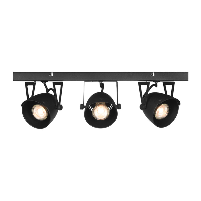 Spot Cap Zwart Metaal 3-Lichts 48x10x14 cm-Spots-LABEL51