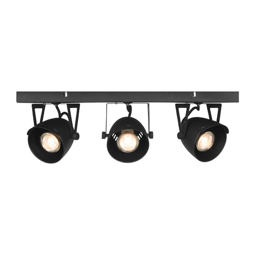 Spot Cap Zwart Metaal 3-Lichts 48x10x14 cm-Spots-LABEL51
