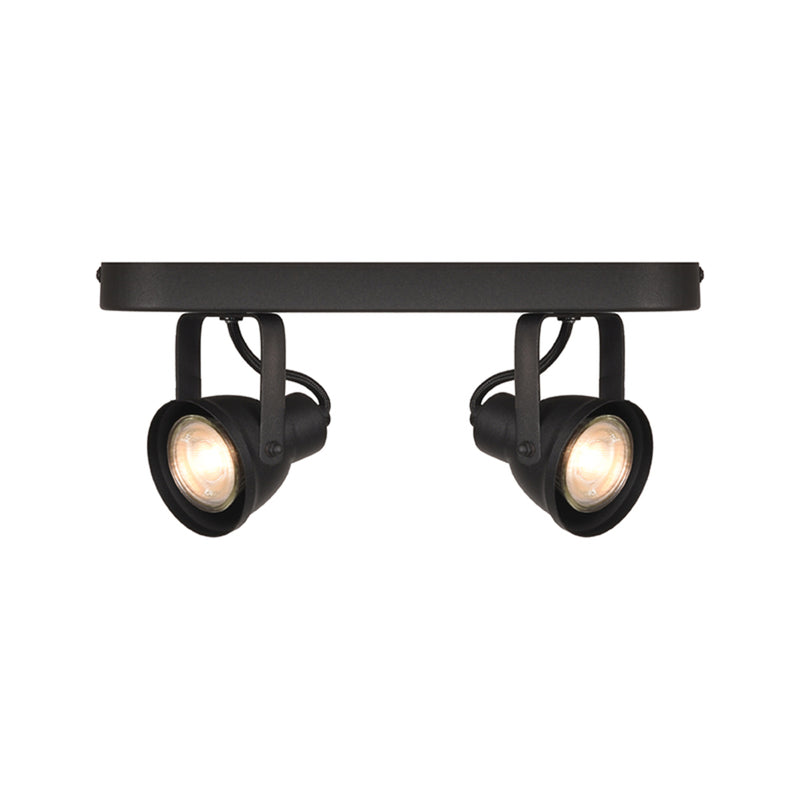 Spot Max Zwart Metaal 2-Lichts 30x9x16 cm-Spots-LABEL51