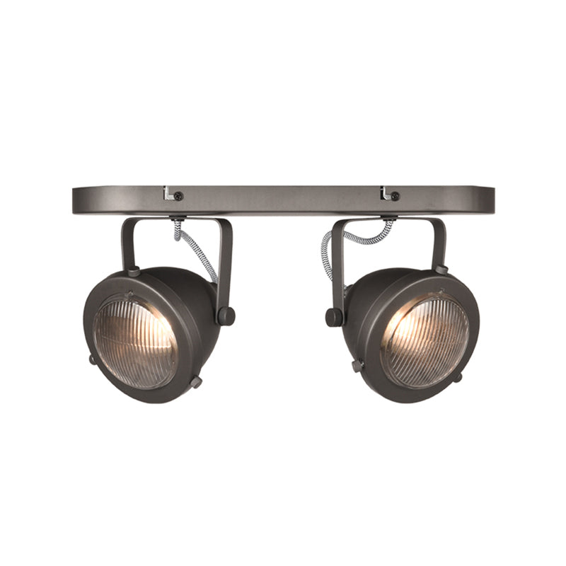 Spot Moto Burned Steel Metaal 2-Lichts 35x12x16 cm-Spots-LABEL51
