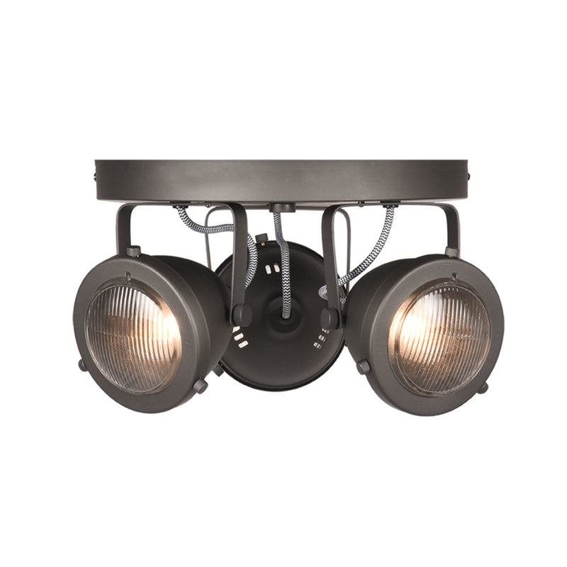 Spot Moto Burned Steel Metaal 3-Lichts 30x30x16 cm-Spots-LABEL51