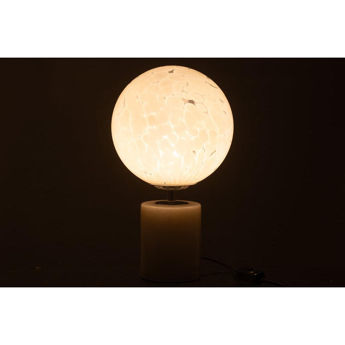 Spot Wit Glas 16 cm Lamp Dany 16.5x16.5x31.5 cm-Spots-J-Line