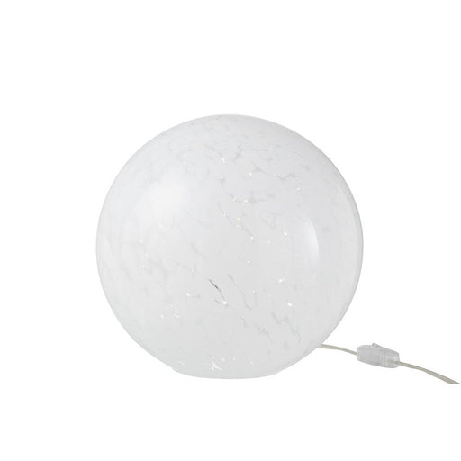 Spot Wit Glas Rond 28 cm L 28x28x27.5 cm-Spots-J-Line